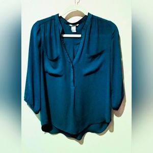 Women's Blue H&M Blouse Size 14